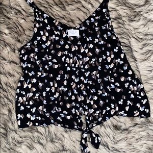 Black float tank top